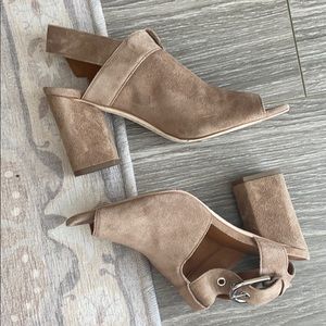 Franco Sarto suede heels